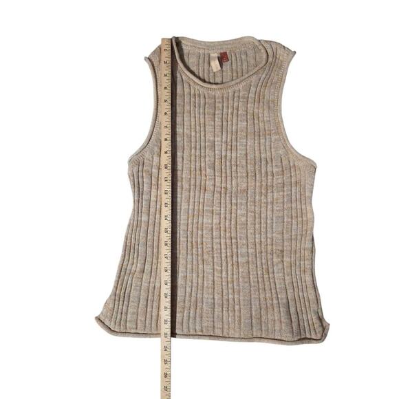 Pilcro Womens Ribbed Sweater Vest Size M Beige Popover - Picture 6 of 7